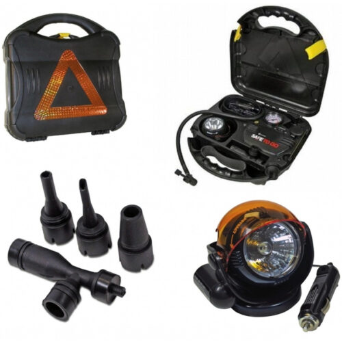 Compressore D’aria Safe 12volt Manometro Triangolo Emergenza Auto Moto Portatile