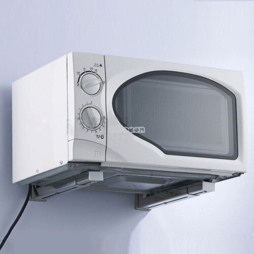 Coppia Staffe A Parete Per Sospensione Forno A Microonde 2 X Supporti Bianco