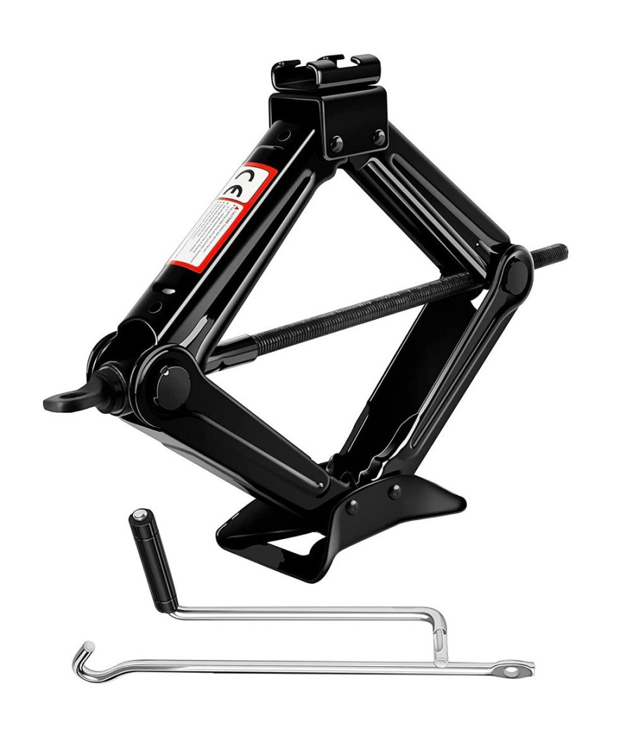 Cric A Pantografo Forbice Idraulico Sollevatore Auto Familiare Pickup 2000kg Nero