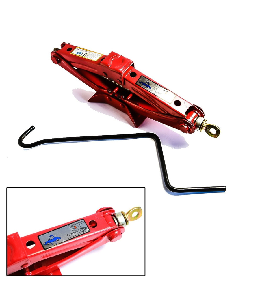 Cric Crick A Pantografo Sollevatore Manuale 2 Ton Auto Ruote 2000 Kg