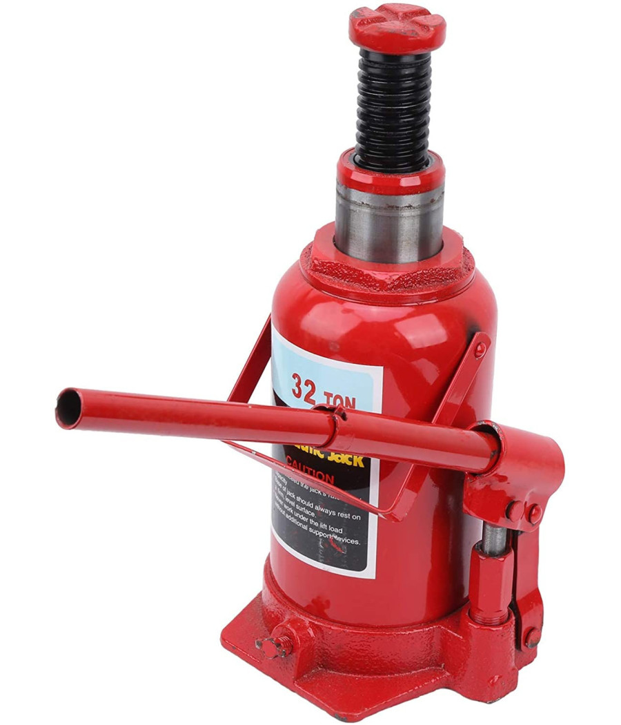 Cric-sollevatore Crick Idraulico A Bottiglia 32 T Tonnellate Martinetto Manuale - immagine 3