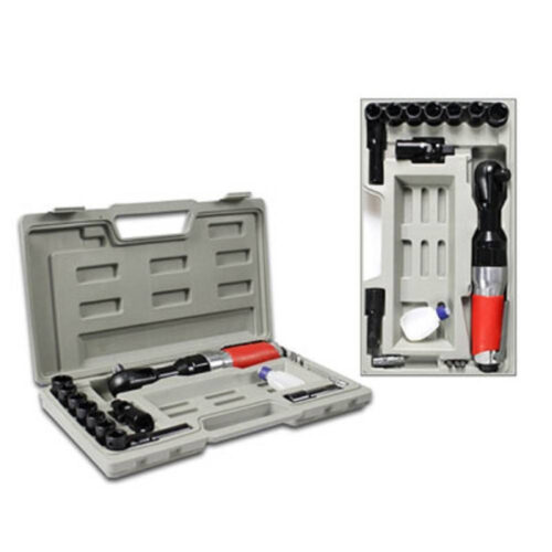 Cricchetto Ad Aria Compressa Chiave Reversibile Con 15 Accessori In Valigetta
