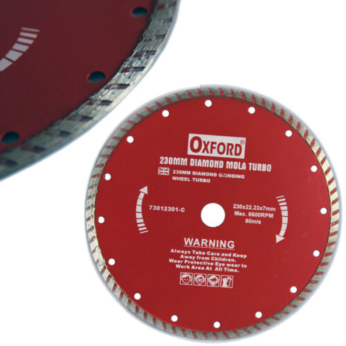 Disco Diamantato Per Smerigliatrice 230 Mm ø23 Cm Flex Mola Turbo 6600rpm