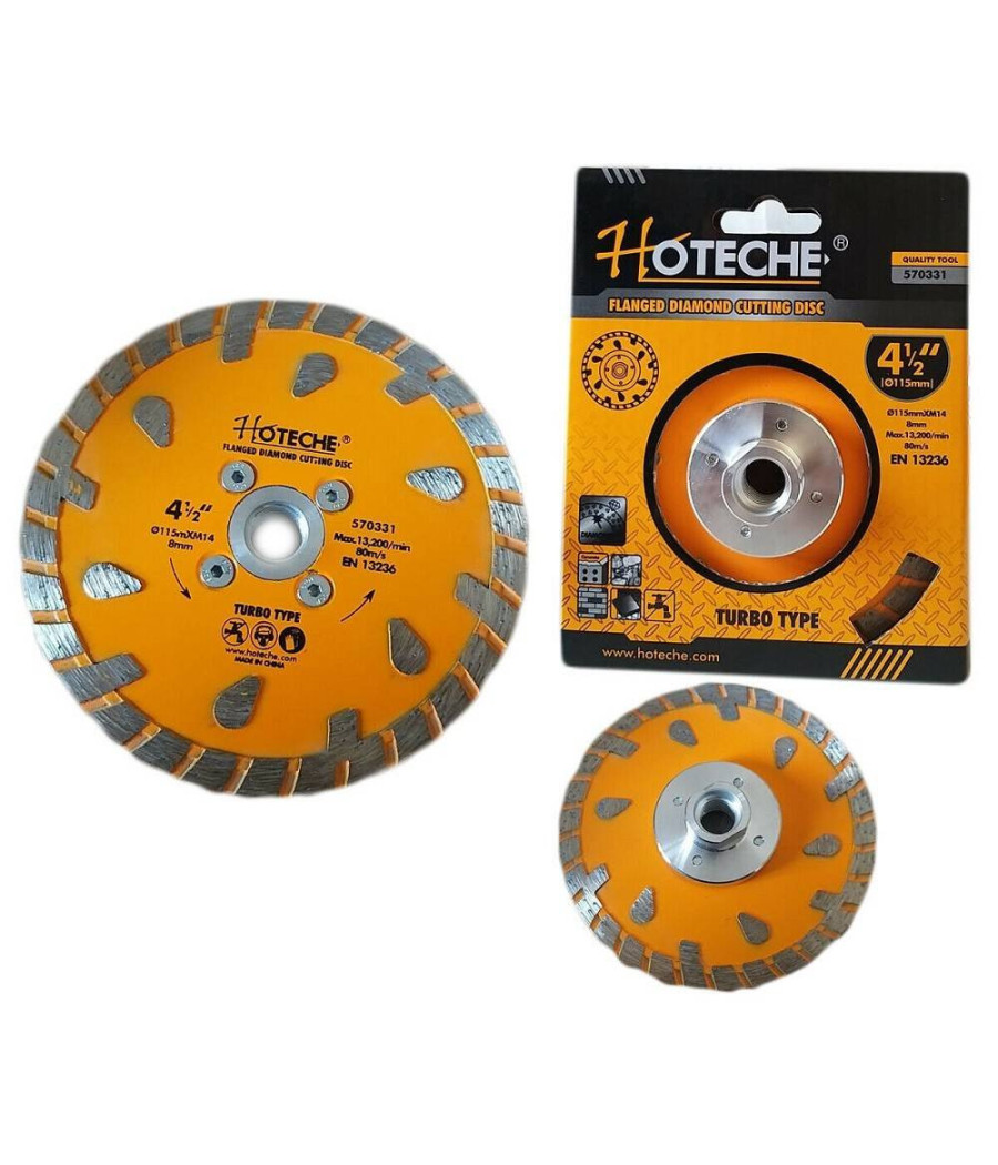 Disco Diamantato Segmentato Cemento ø11,5cm ø115xm14 8mm Smerigliatrice 570331