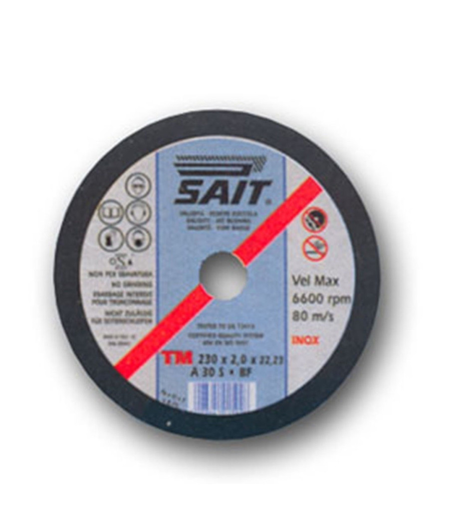 Disco Mola Per Taglio Ferro Metallo Smerigliatrice 115 X 1 X 22 Inox Sait