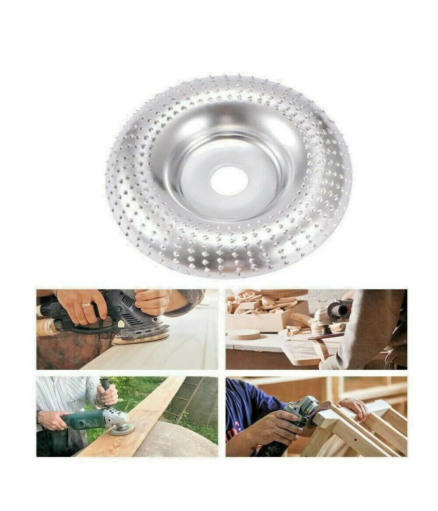 Disco Per Smerigliatrice Angolare Raspa Levigatura Intaglio Legno 125 Mm 66014