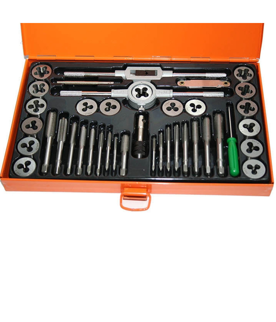 Filiera 40 Pz Filiere Maschi E Femmine X Filettatura Ferro In Valigetta