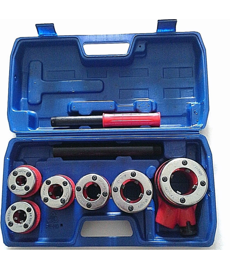 Filiera Professionale Manuale Per Tubi Idraulici Completa Con Leva In Valigetta