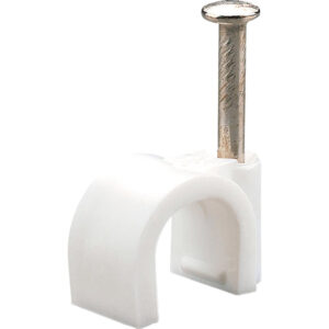 Fissacavi Con Chiodo In Acciaio Da 6 A 12 Mm Confezione Da 100pz Colore Bianco