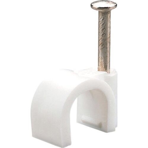 Fissacavi Con Chiodo In Acciaio Da 6 A 12 Mm Confezione Da 100pz Colore Bianco