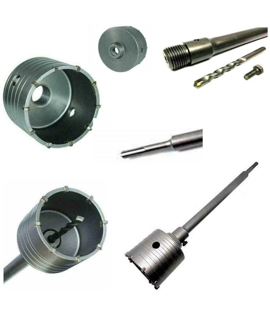 Fresa A Tazza 110 Mm Carotatrice Con Asta Sds Plus 60 Cm Calcestruzzo Cemento