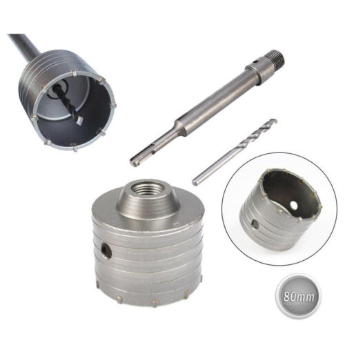 Fresa A Tazza 80mm Carotatrice Con Asta Sds Plus 90mm Calcestruzzo Cemento