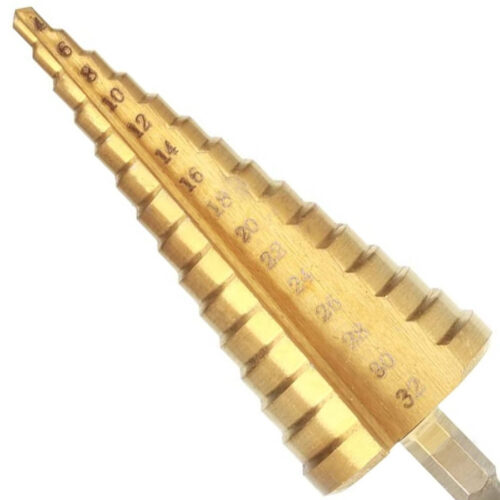 Fresa Conica A Scalino Gradino Punta Per Trapano Spirale Da 4 A 32 Mm Graduale