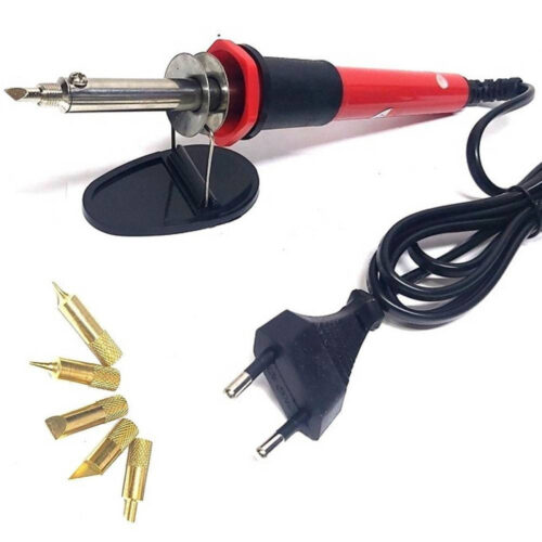 Incisore Elettrico 30 W Incisione Scritte Legno Sughero Saldatore 5 Punte Stilo