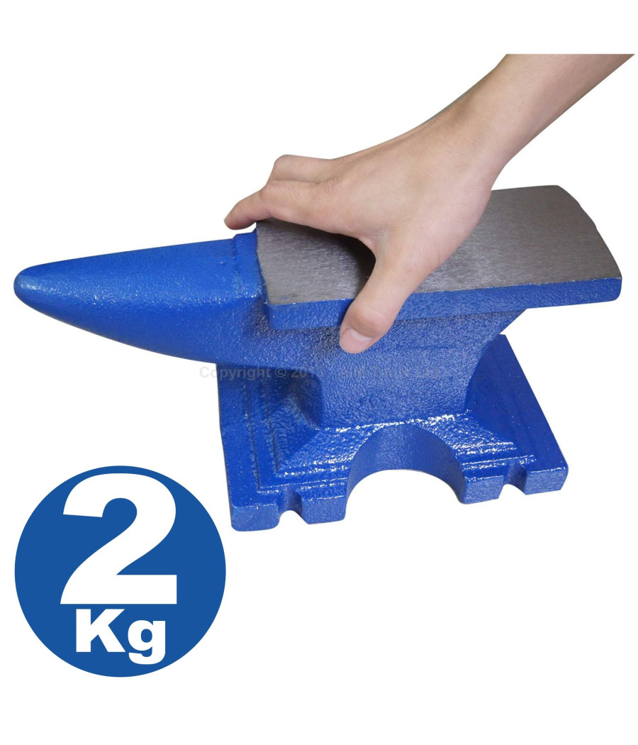 Incudine 2kg Ferro Per Officina Fabbro Battitore Ferro Orafo Lavorare Metallo