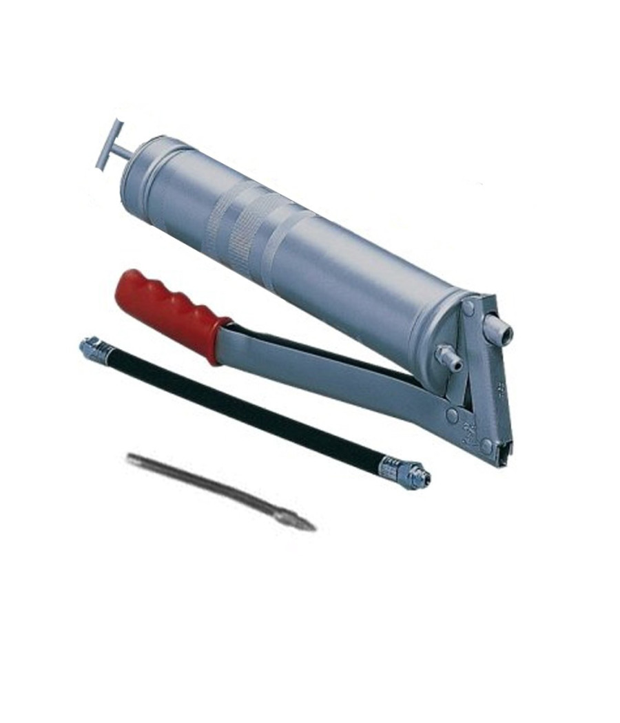 Ingrassatore Pompa Manuale Per Grasso Pistola Ingrassaggio 500ml Tubo Flessibile
