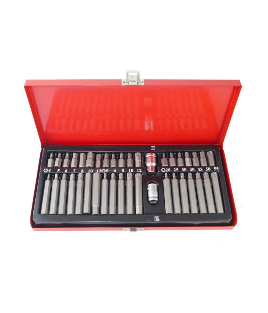Inserti Chiavi Bussole Chiavi Torx Hex 1/2" 3/8" Kit Set Professionale 40 Pz