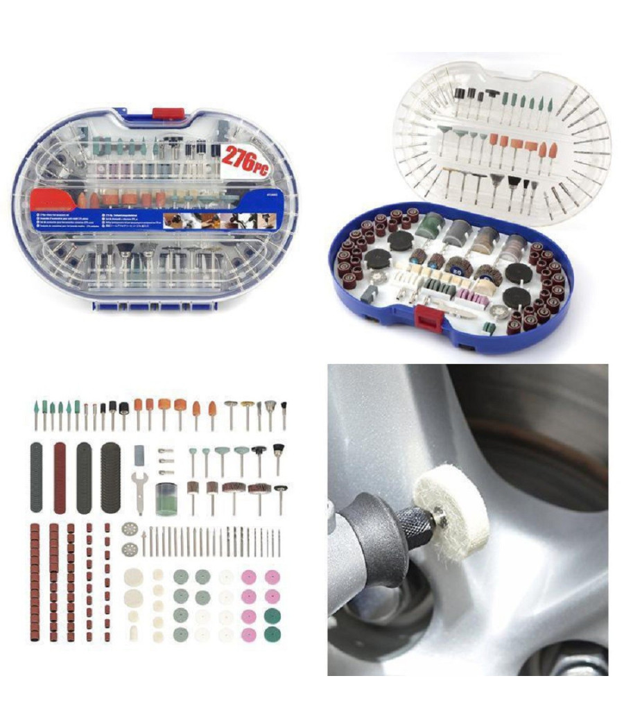 Kit 276 Accessori Mini Trapano Dremel Punte Per Lucidare Levigare In Valigetta - immagine 2
