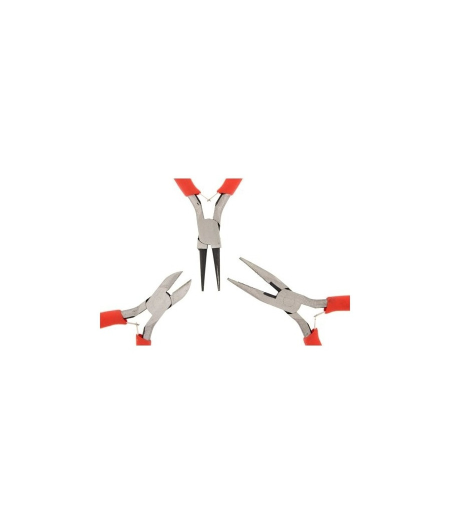 Kit 3 Mini Pinze Per Elettronica Pinza Becco Universale Tronchese - immagine 2