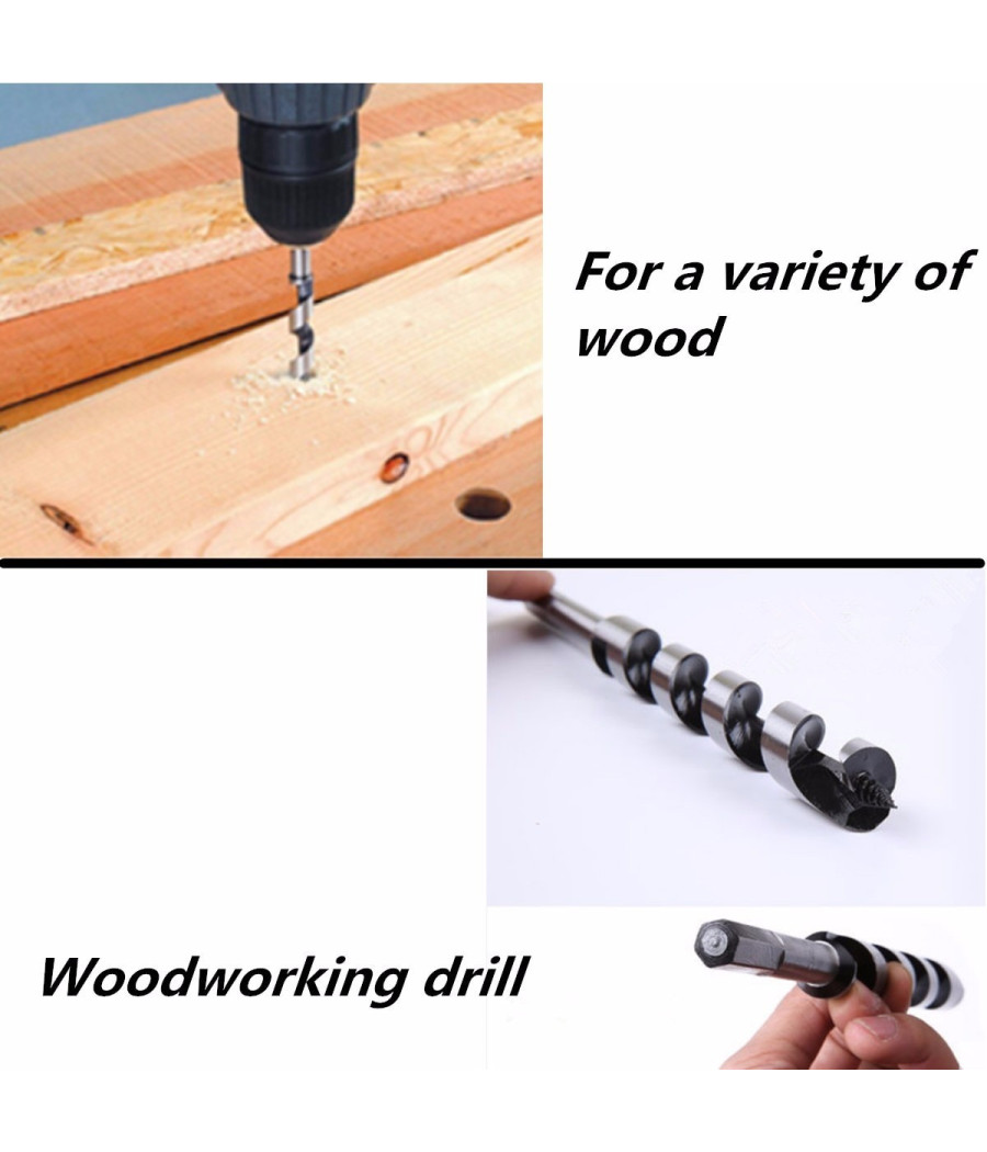 Kit 6 Punte Per Trapano Tassellatore Puntale Trivella Autofilettante Legno 460m - immagine 3