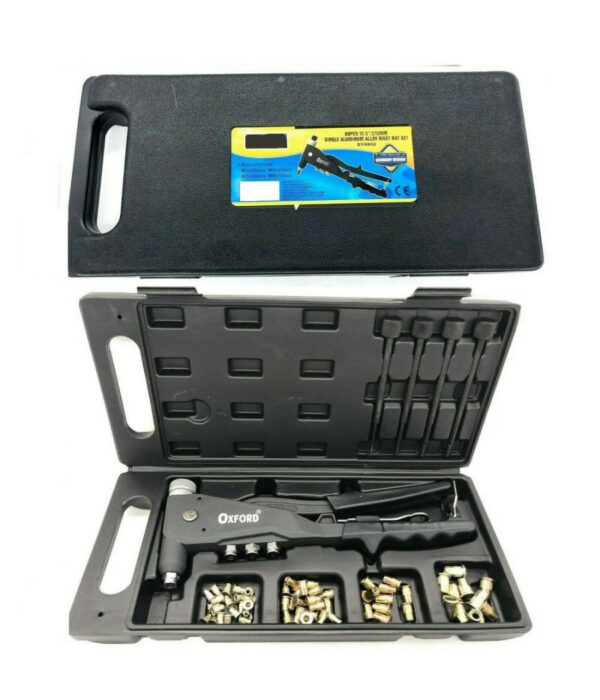 Kit 66 Pz Rivettatrice Per Inserti Rivetti Filettati Filetti M3 M4 M5 M6