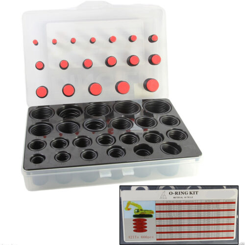 Kit 666 Pz Guarnizioni O’ring 42 Misure Diverse Oring Anelli Gommini Neri O-ring