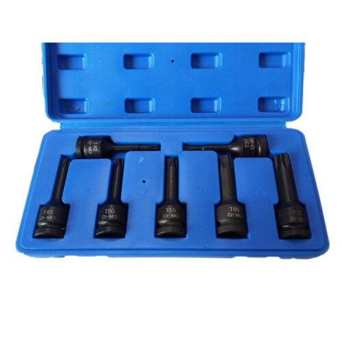 Kit 7 Pz Chiavi Bussola Ad Impatto 1/2″ Torx T30 – T70 Per Avvitatore Pneumatico