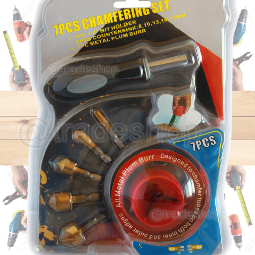 Kit 7 Pz Punte Frese Allargafori Manuale Con Cacciavite Svasatrice Allarga Tubi