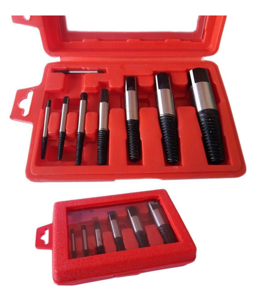 Kit 8 Estrattori Conici Per Viti Bulloni Spezzate Prigionieri Estrattore Conico