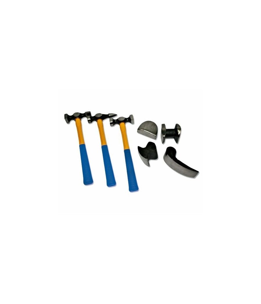 Kit Accessori X Carrozziere Carrozzerie Attrezzi 4 Tassi 3 Martelli In Valigia - immagine 3