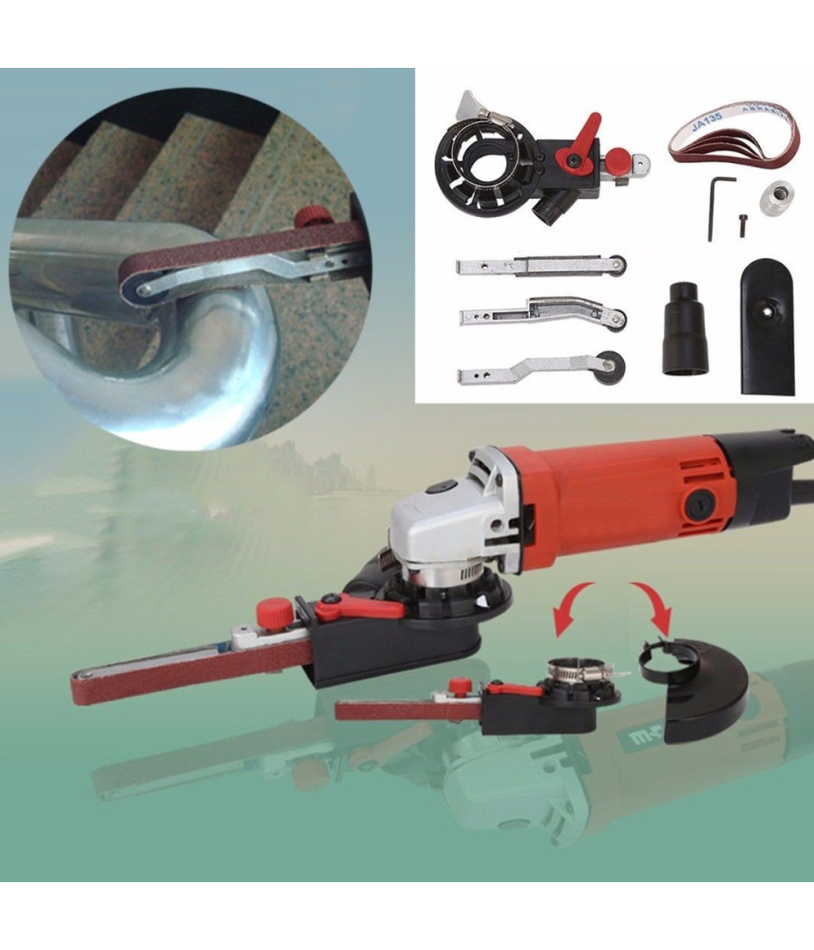Kit Adattato Mini Levigatrice A Nastro Per Smerigliatrice Elettrica Accessori - immagine 2