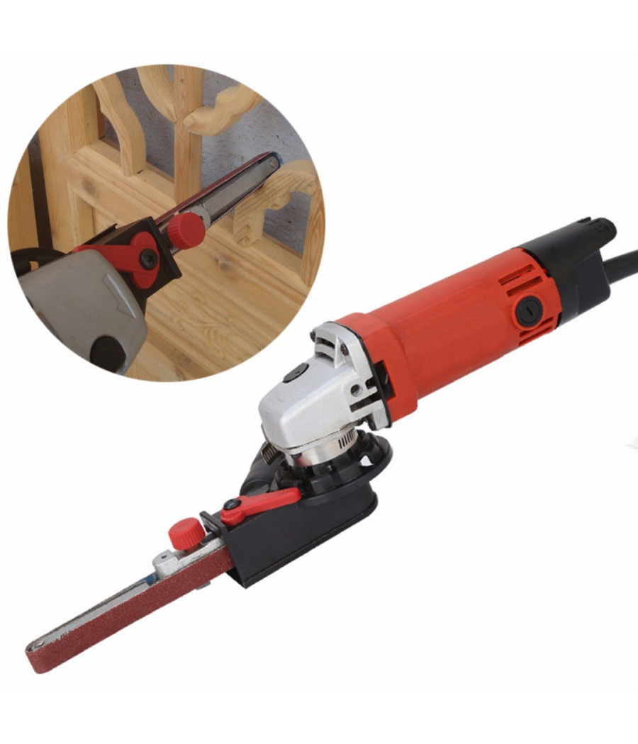 Kit Adattato Mini Levigatrice A Nastro Per Smerigliatrice Elettrica Accessori - immagine 3