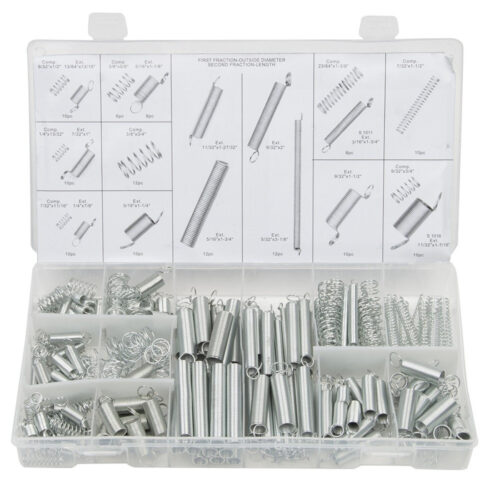 Kit Assortimento Set Molle A Compressione A Trazione Box 200 Pezzi Varie Misure