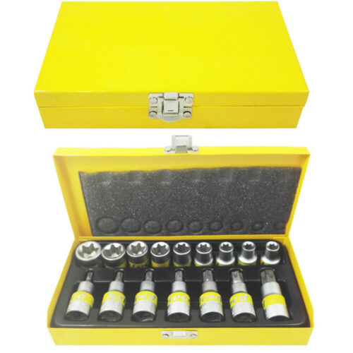 Kit Chiavi A Bussola Torx Maschio E Femmina Helved Da 16pz Cromovanadio Hld10118