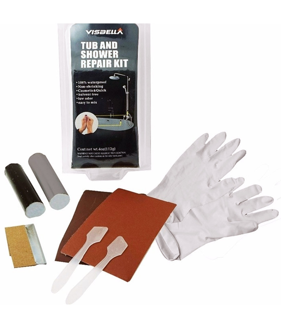 Kit Completo Riparazione Tubo Tubi Resina Perdite Bagno Vasca Doccia Temperature