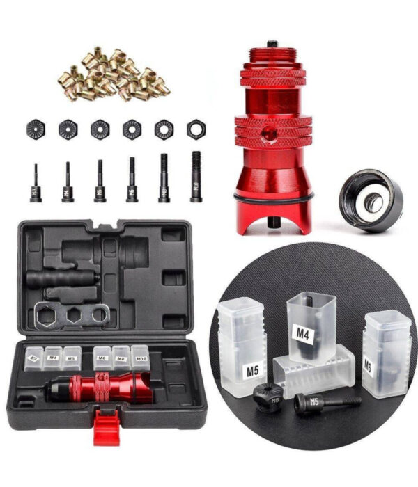 Kit Conversione Da Trapano A Rivettatrice Inserti Rivetti Filettati M3-m10 07445