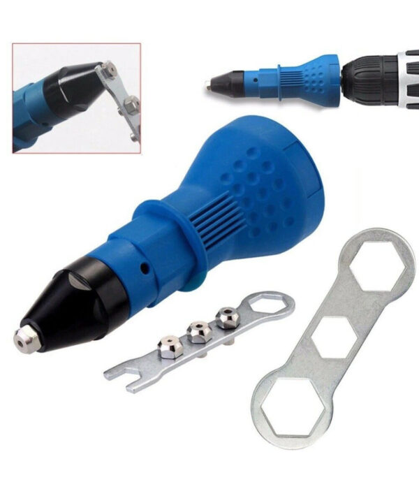 Kit Conversione Da Trapano Avvitatore A Rivettatrice Testine Da 2.4 3.2 4.0 4.8 - immagine 2