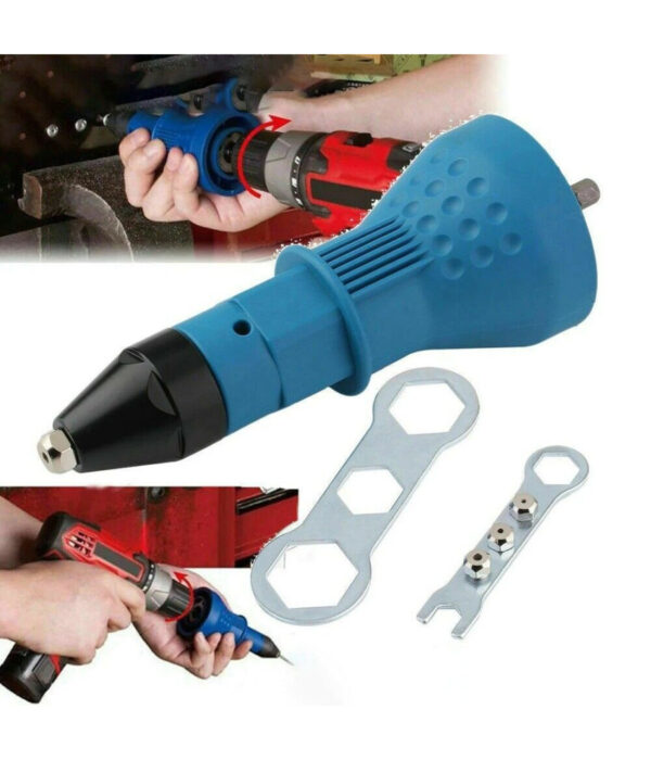 Kit Conversione Da Trapano Avvitatore A Rivettatrice Testine Da 2.4 3.2 4.0 4.8