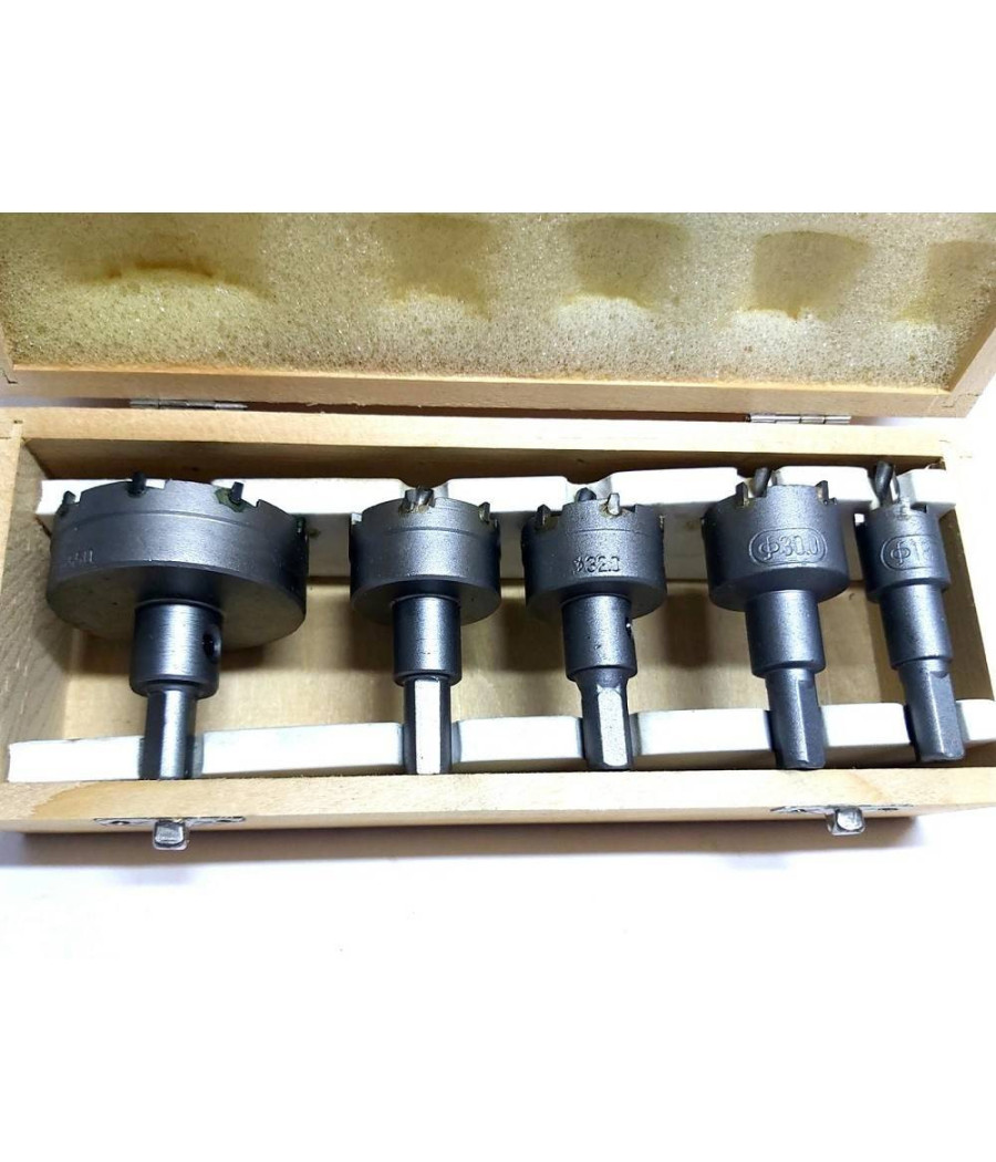 Kit Di 5 Frese A Tazza Hss Denti In Metallo Duro Da 18 30 32 35 55 Mm Per Muro