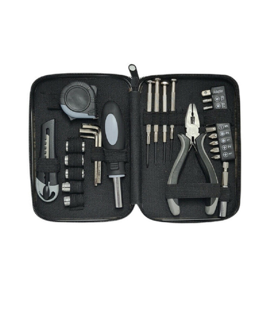Kit Riparazioni Orologi Schede Chiavini Metro Taglierino Cacciavite Pinza Q-wx19 - immagine 3