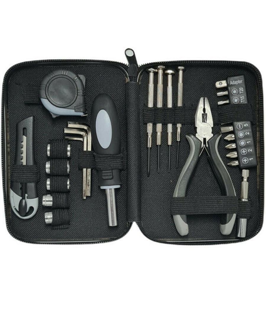 Kit Riparazioni Orologi Schede Chiavini Metro Taglierino Cacciavite Pinza Q-wx19