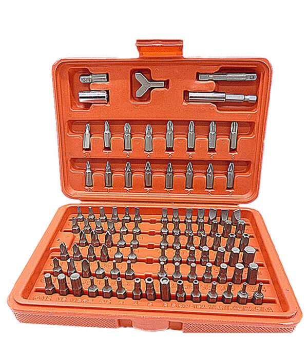 Kit Set 100 Pz Cacciavite Sicurezza Antimanomissione Torx Hex Bit Cromo Vanadio