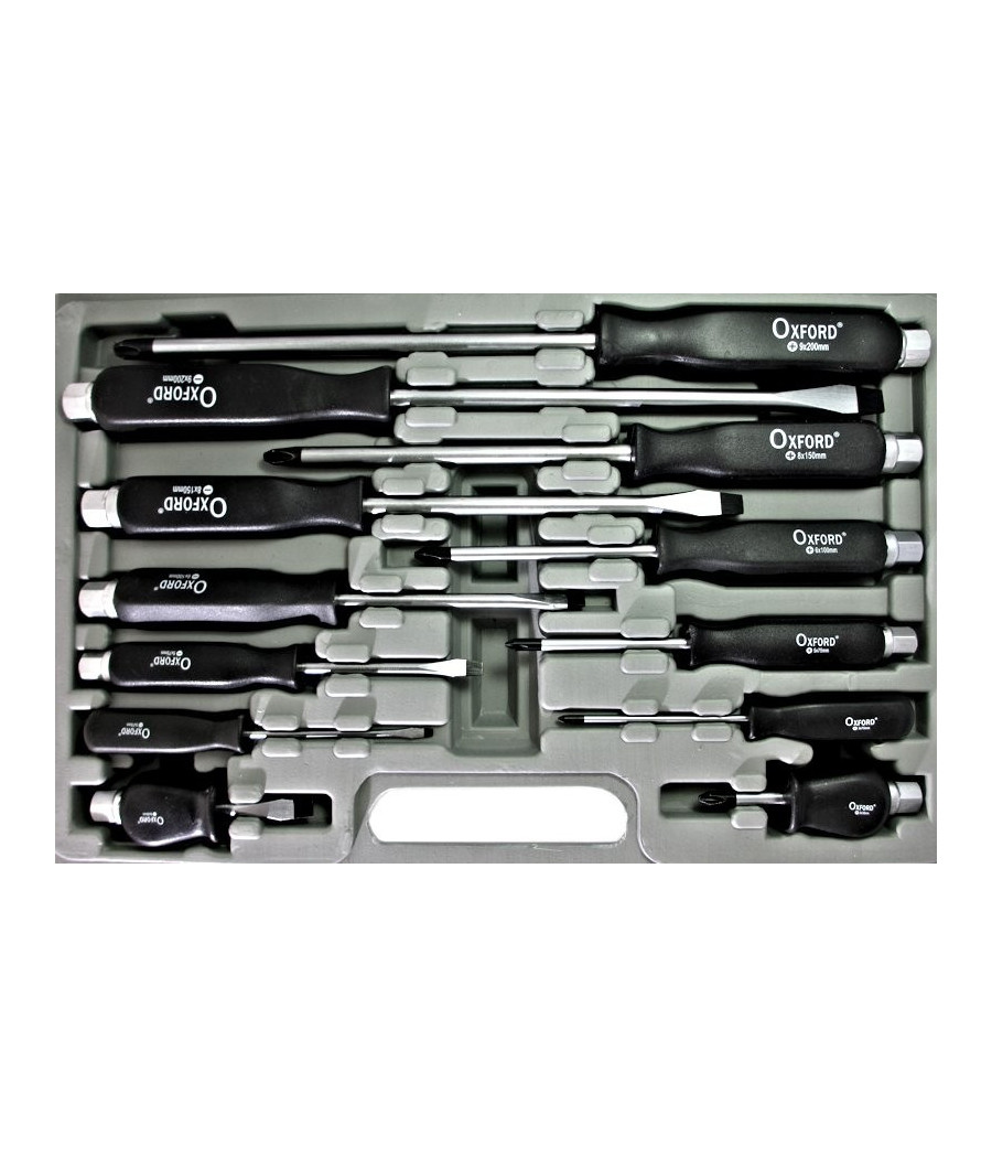 Kit Set 12 Cacciaviti Cacciavite Impatto A Croce E Taglio Con Manico Ad Impatto - immagine 3