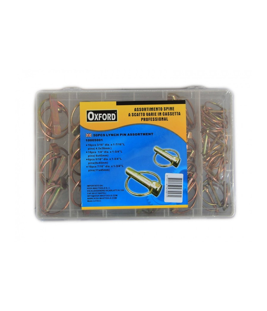 Kit Set Assortimento 50 Spine Coppiglie A Scatto Fermi Coppiglie Perni Spinotti - immagine 2