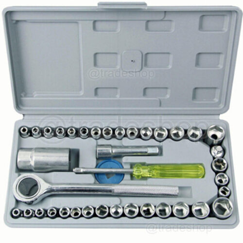 Kit Set Chiavi A Bussola Con Cricchetto 40 Pezzi Giravite Valigetta In Plastica