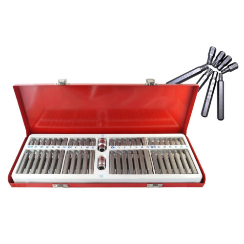 Kit Set Inserti Chiavi Bussole Chiavi Torx Hex 1/2″ 3/8″ Professionale 54 Pz