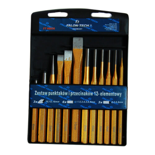 Kit Set Scalpelli Cacciaspine Cacciachiodi Punzoni 12 Pz Pezzi Caccia Chiodi
