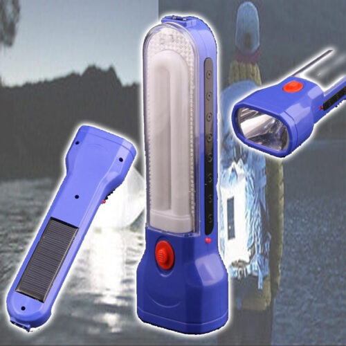Lampada Di Emergenza Ricaricaricabile Portatile A Led Neon Con Pannello Solare