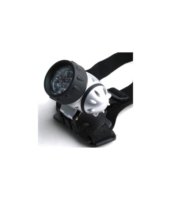 Lampada Frontale Torcia Da Testa Luce 7 Led Bianchi A Batterie Pesca Sport - immagine 3
