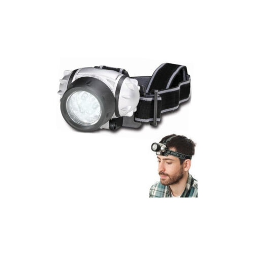 Lampada Frontale Torcia Da Testa Luce 7 Led Bianchi A Batterie Pesca Sport